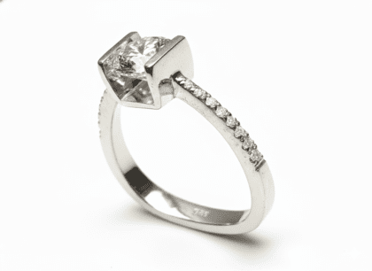 The Modern Embrace 925 Silver Solitaire Ring