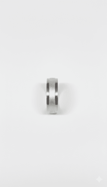 The Urban Ridge Textured 925 Silver Band